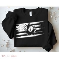 American Flag Billiards Cute Billiards Player Gift Sweatshirt thumb 2