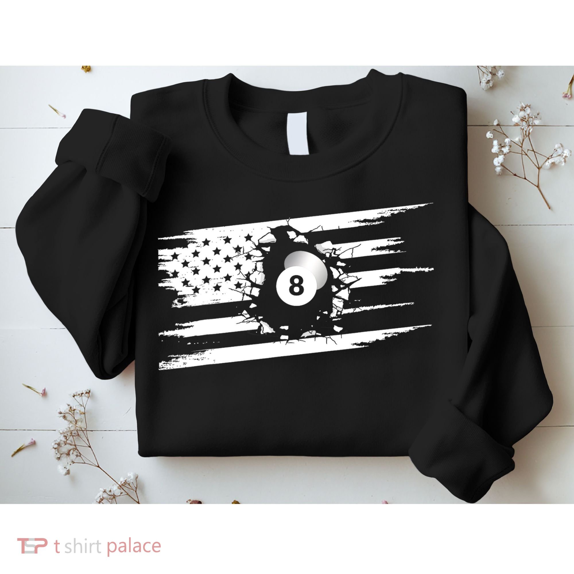 American Flag Billiards Cute Billiards Player Gift Sweatshirt