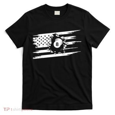 American Flag Billiards Cute Billiards Player Gift T-Shirt