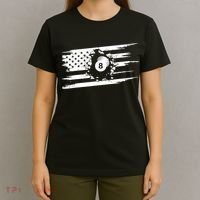 American Flag Billiards Cute Billiards Player Gift T-Shirt thumb 4