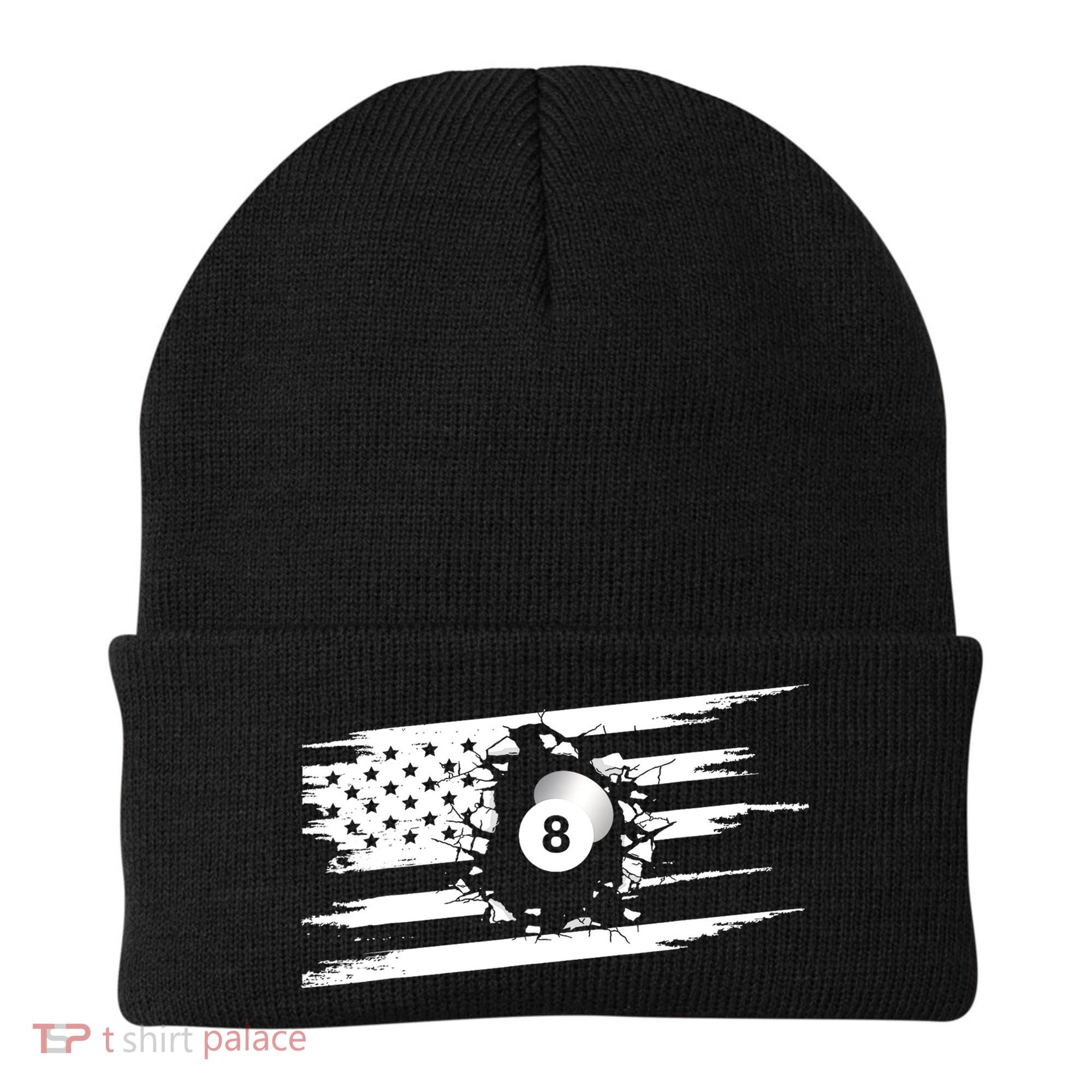 American Flag Billiards Cute Billiards Player Gift Beanie