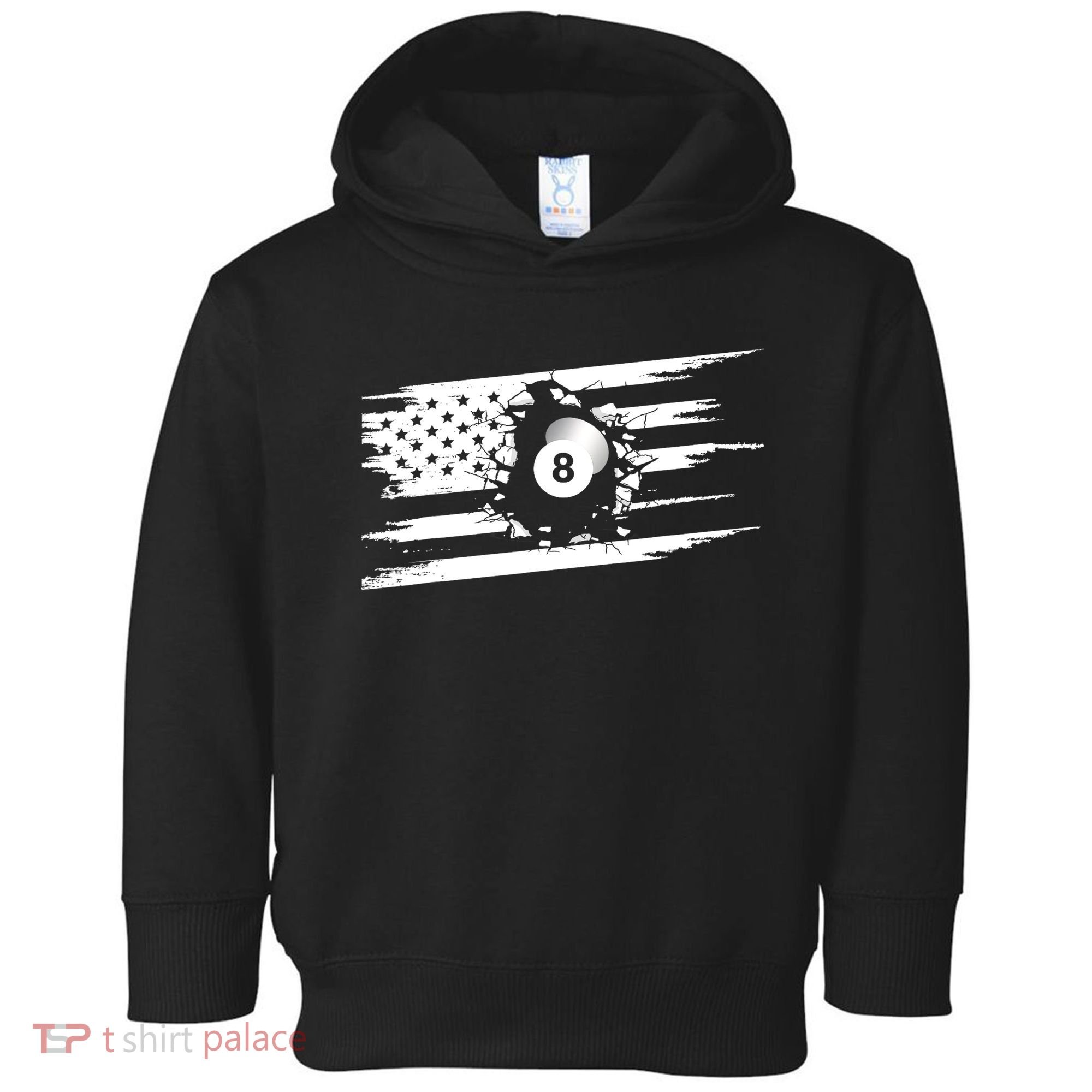 American Flag Billiards Cute Billiards Player Gift Toddler Hoodie