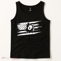 American Flag Billiards Cute Billiards Player Gift Tank Top thumb 2