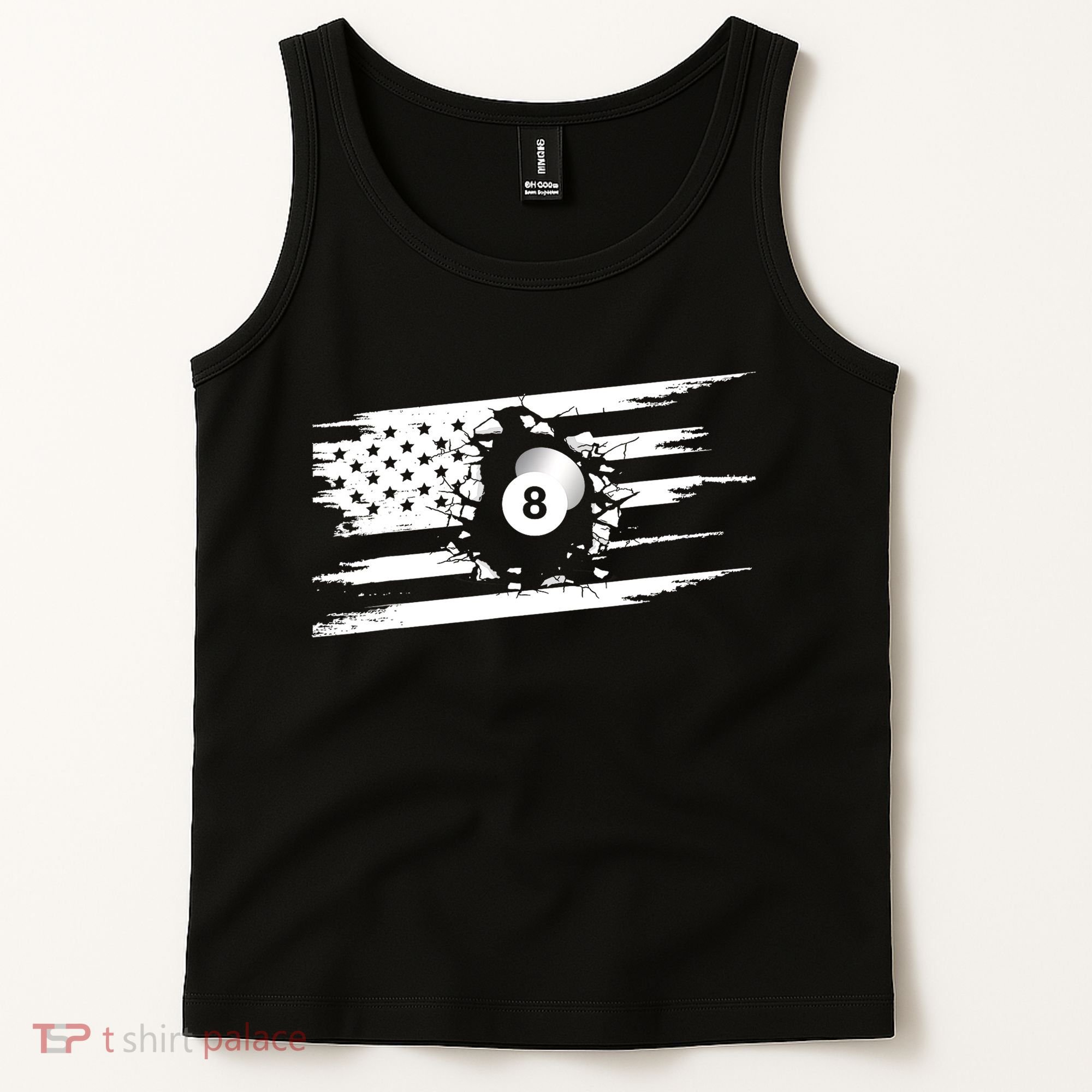 American Flag Billiards Cute Billiards Player Gift Tank Top