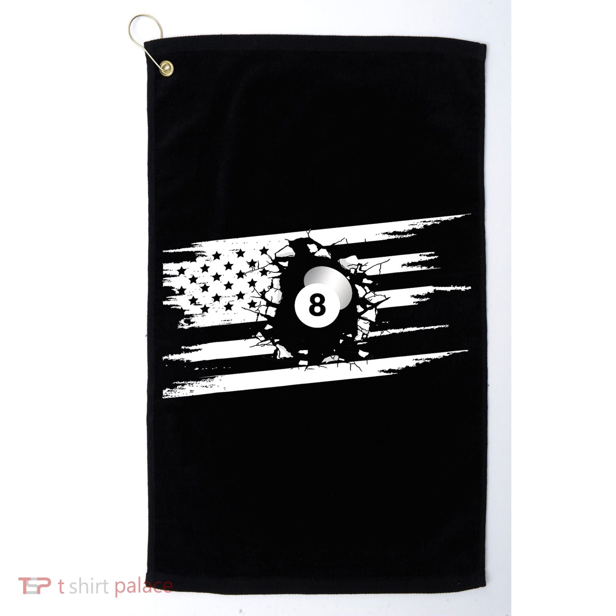 American Flag Billiards Cute Billiards Player Gift Golf Towel