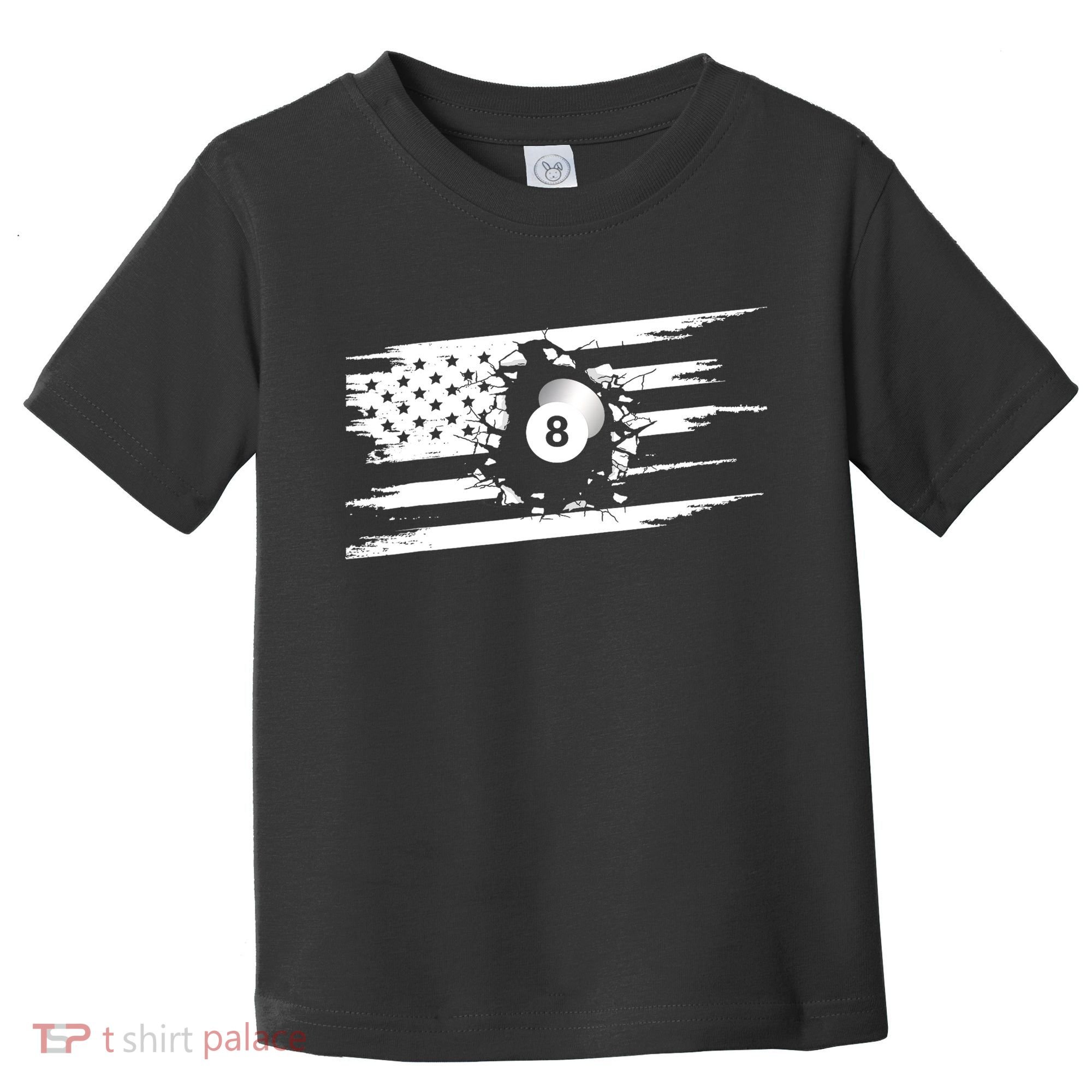American Flag Billiards Cute Billiards Player Gift Toddler T-Shirt