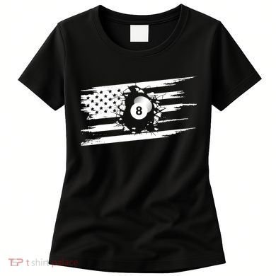 American Flag Billiards Cute Billiards Player Gift Women's T-Shirt