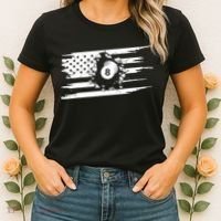 American Flag Billiards Cute Billiards Player Gift Women's T-Shirt thumb 2