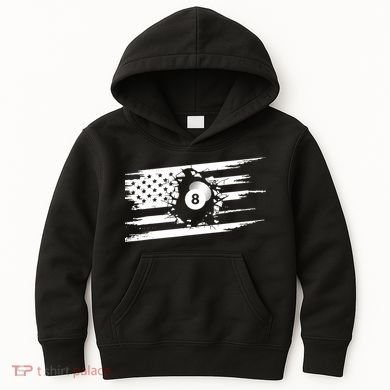 American Flag Billiards Cute Billiards Player Gift Kids Hoodie
