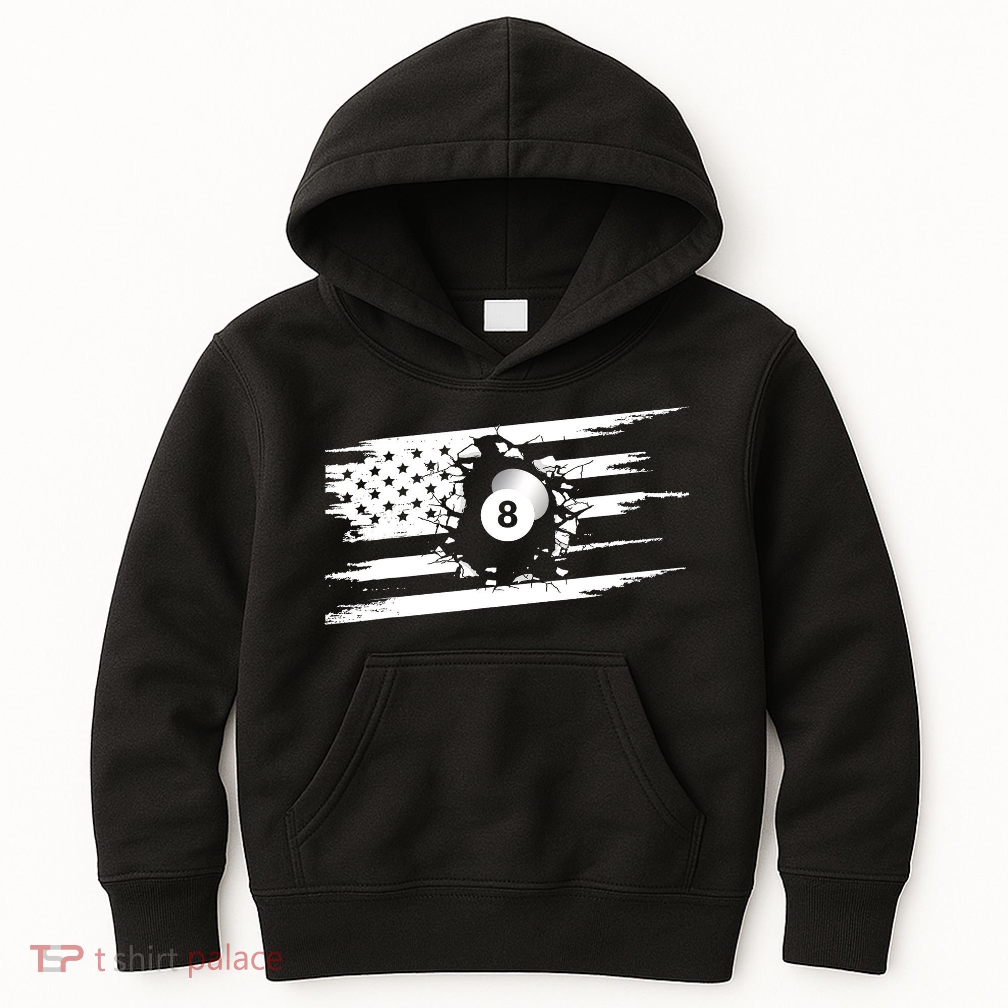 American Flag Billiards Cute Billiards Player Gift Kids Hoodie