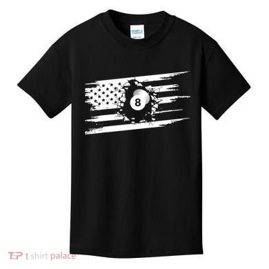 American Flag Billiards Cute Billiards Player Gift Kids T-Shirt