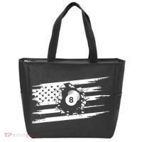 American Flag Billiards Cute Billiards Player Gift Tote Bag thumb 0