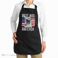 American Flag Best Dog Dad Ever Silky Terriers Usa Apron thumb 2