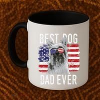 American Flag Best Dog Dad Ever Silky Terriers Usa Coffee Mug thumb 2