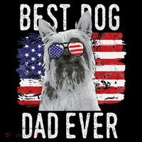 American Flag Best Dog Dad Ever Silky Terriers Usa Coffee Mug thumb 5
