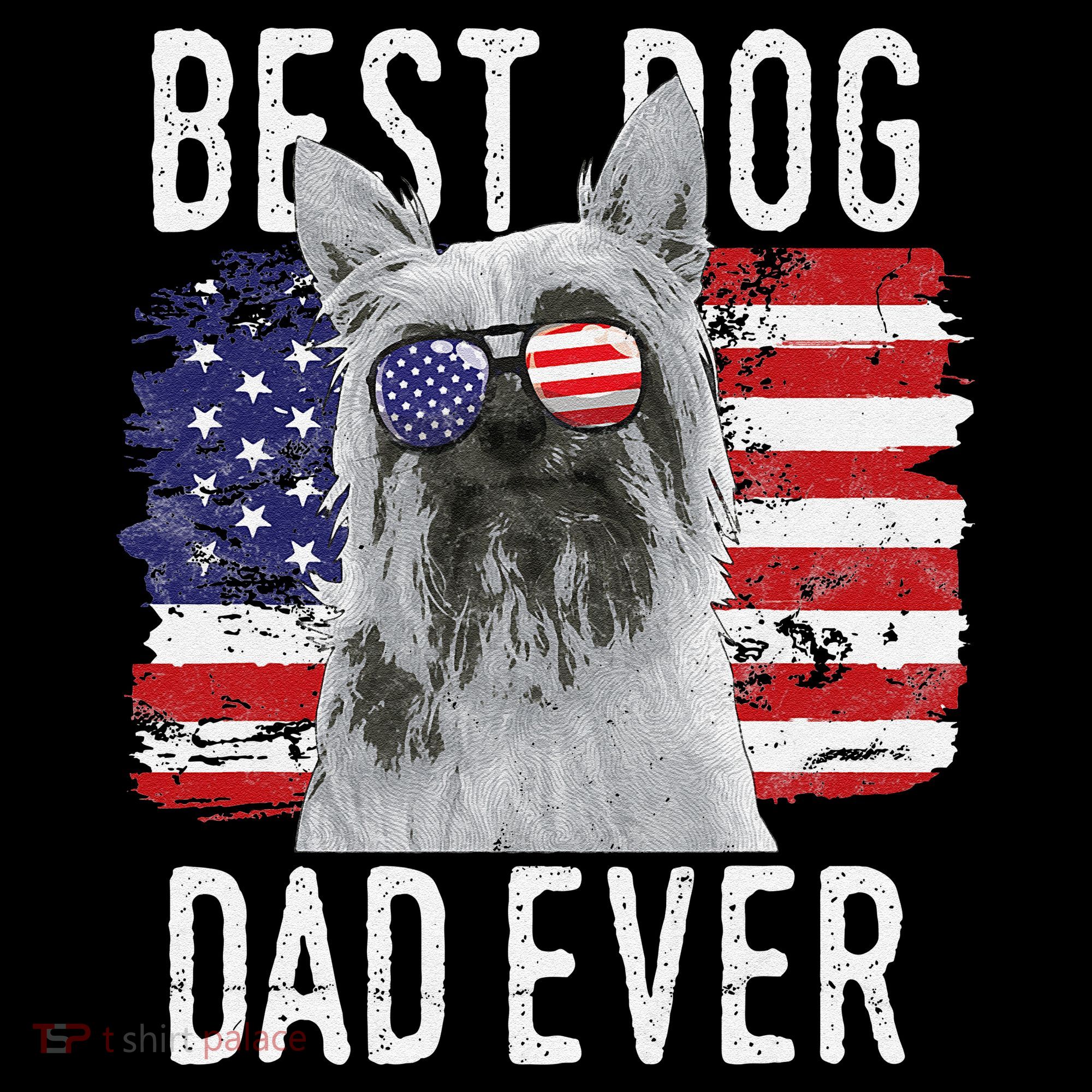 American Flag Best Dog Dad Ever Silky Terriers Usa Coffee Mug