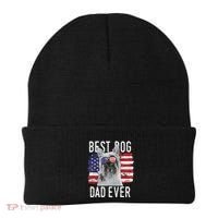 American Flag Best Dog Dad Ever Silky Terriers Usa Beanie thumb 0