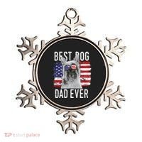 American Flag Best Dog Dad Ever Silky Terriers Usa Ornament thumb 0