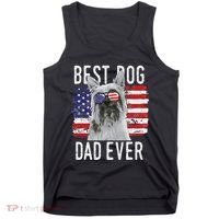 American Flag Best Dog Dad Ever Silky Terriers Usa Tank Top thumb 0