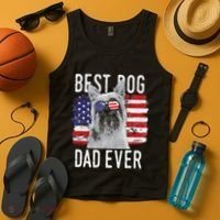 American Flag Best Dog Dad Ever Silky Terriers Usa Tank Top thumb 4