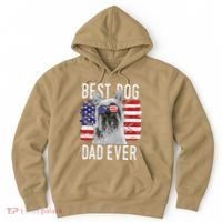 American Flag Best Dog Dad Ever Silky Terriers Usa Hoodie thumb 0