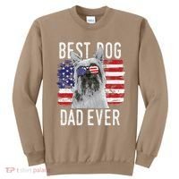 American Flag Best Dog Dad Ever Silky Terriers Usa Sweatshirt thumb 0
