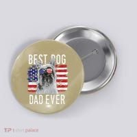 American Flag Best Dog Dad Ever Silky Terriers Usa Button thumb 0