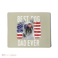 American Flag Best Dog Dad Ever Silky Terriers Usa Mousepad thumb 0