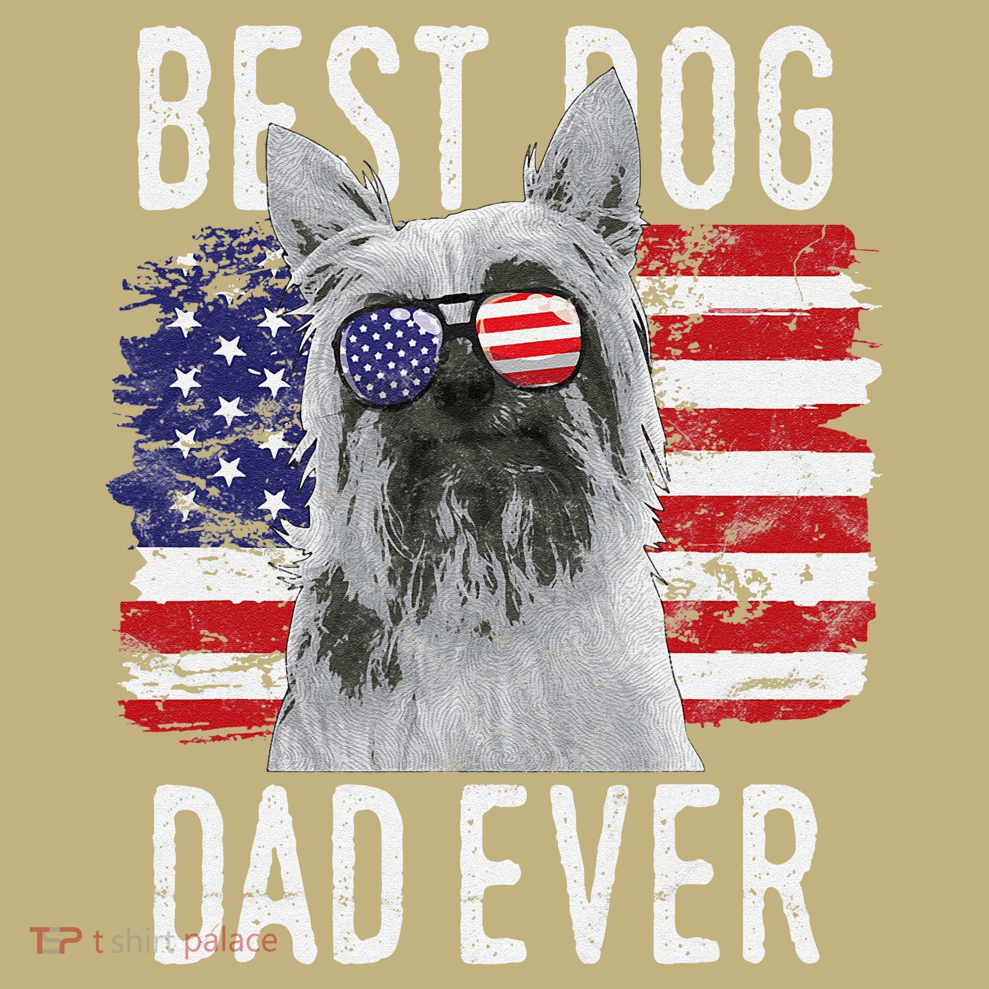 American Flag Best Dog Dad Ever Silky Terriers Usa Mousepad