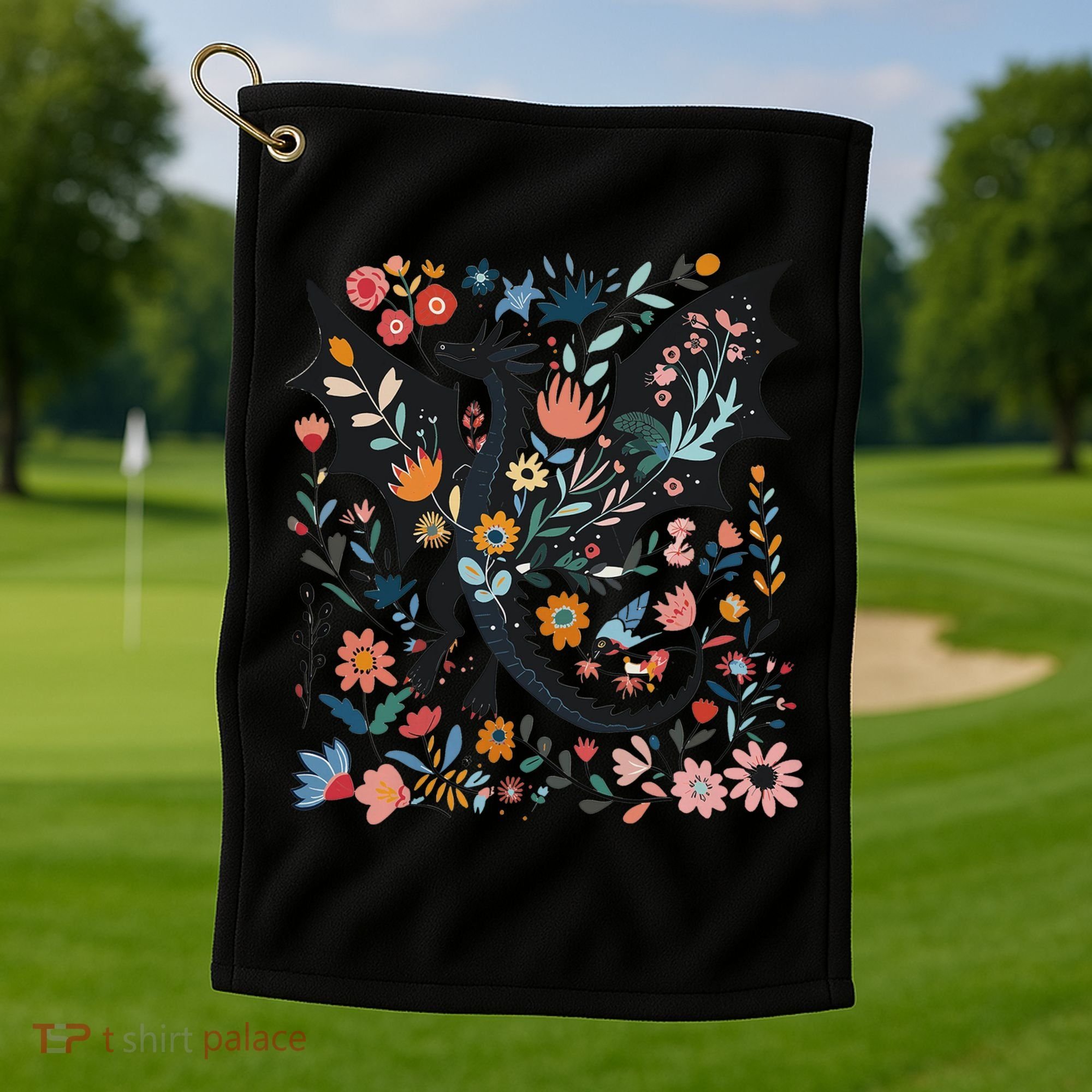 Abraxos Fantasy Bookish Floral Abraxos Golf Towel