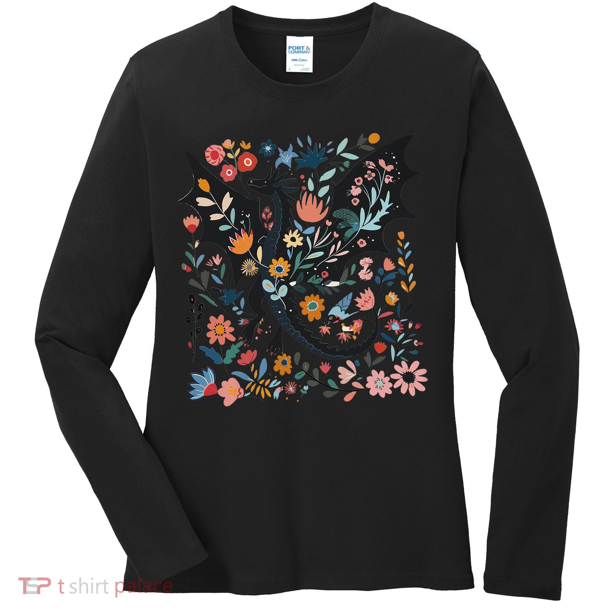 Abraxos Fantasy Bookish Floral Abraxos Women's Long Sleeve Shirt