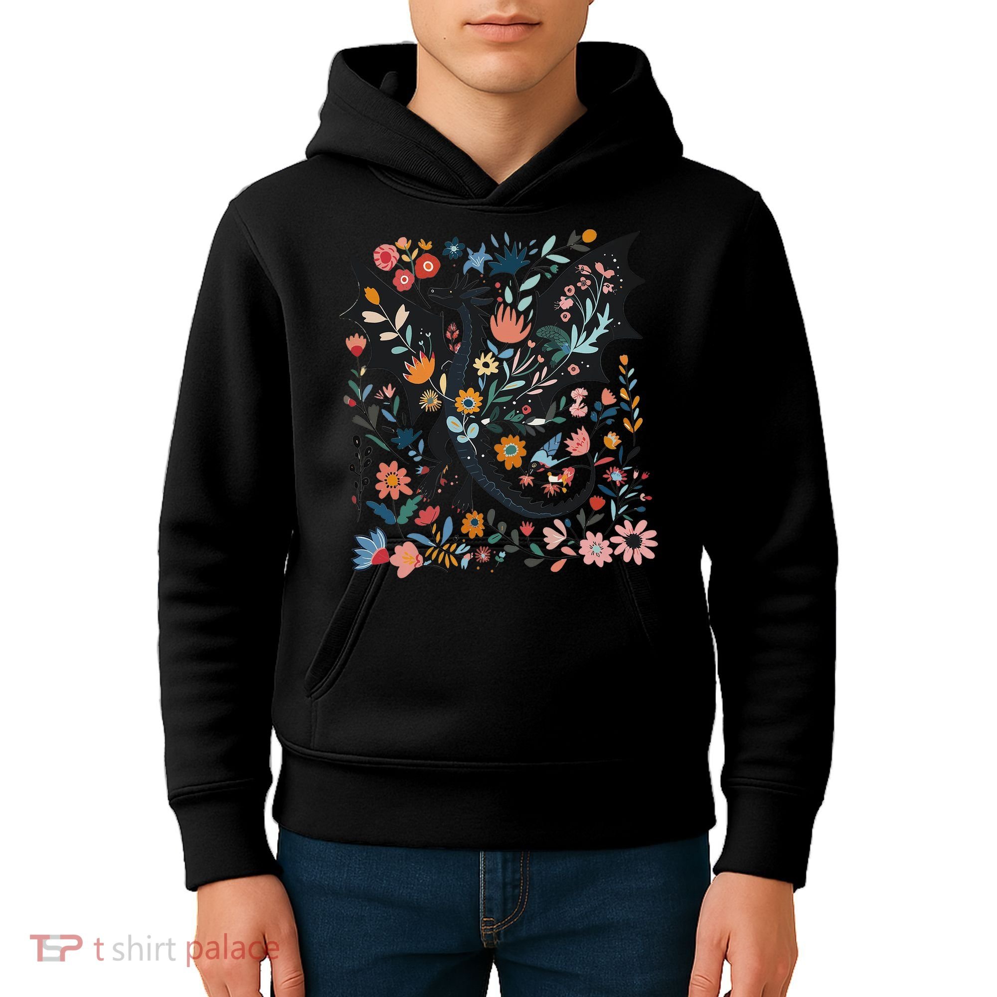 Abraxos Fantasy Bookish Floral Abraxos Kids Hoodie