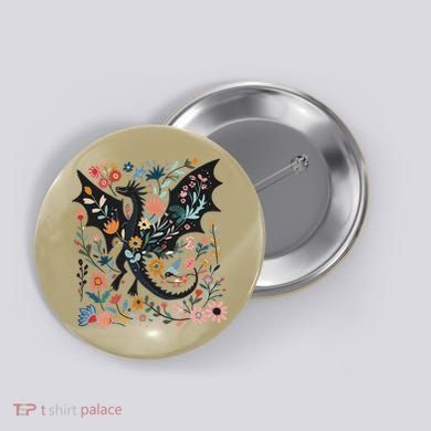 Abraxos Fantasy Bookish Floral Abraxos Button