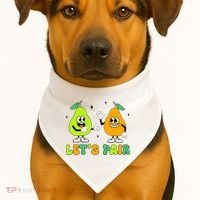 ABA Funny Behavior Analyst Therapist Let's Pair RBT  USA-Made Doggie Bandana thumb 1