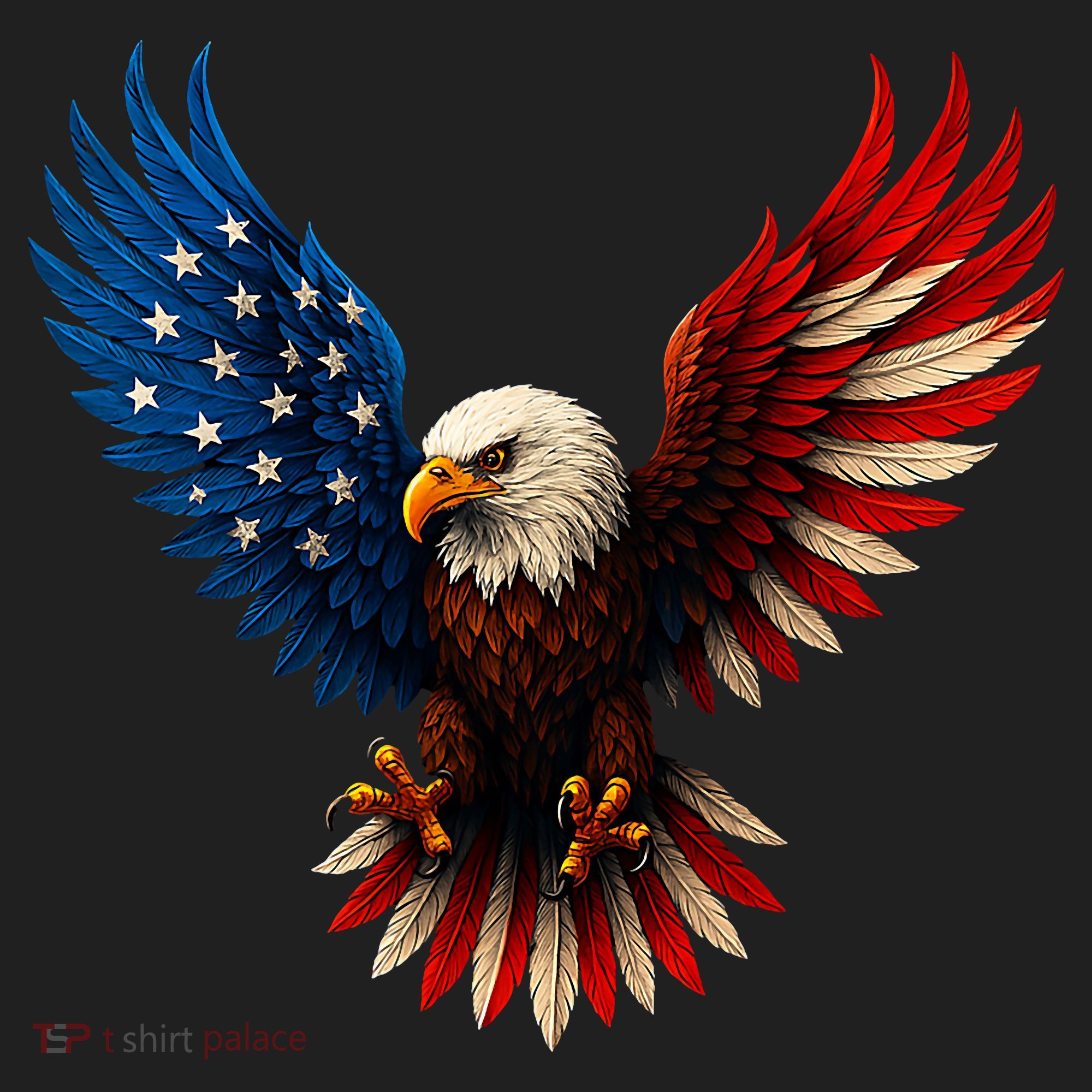 American Flag Bald Eagle Patriotic Eagle 4th Of July USA  Women's Sweatshirt