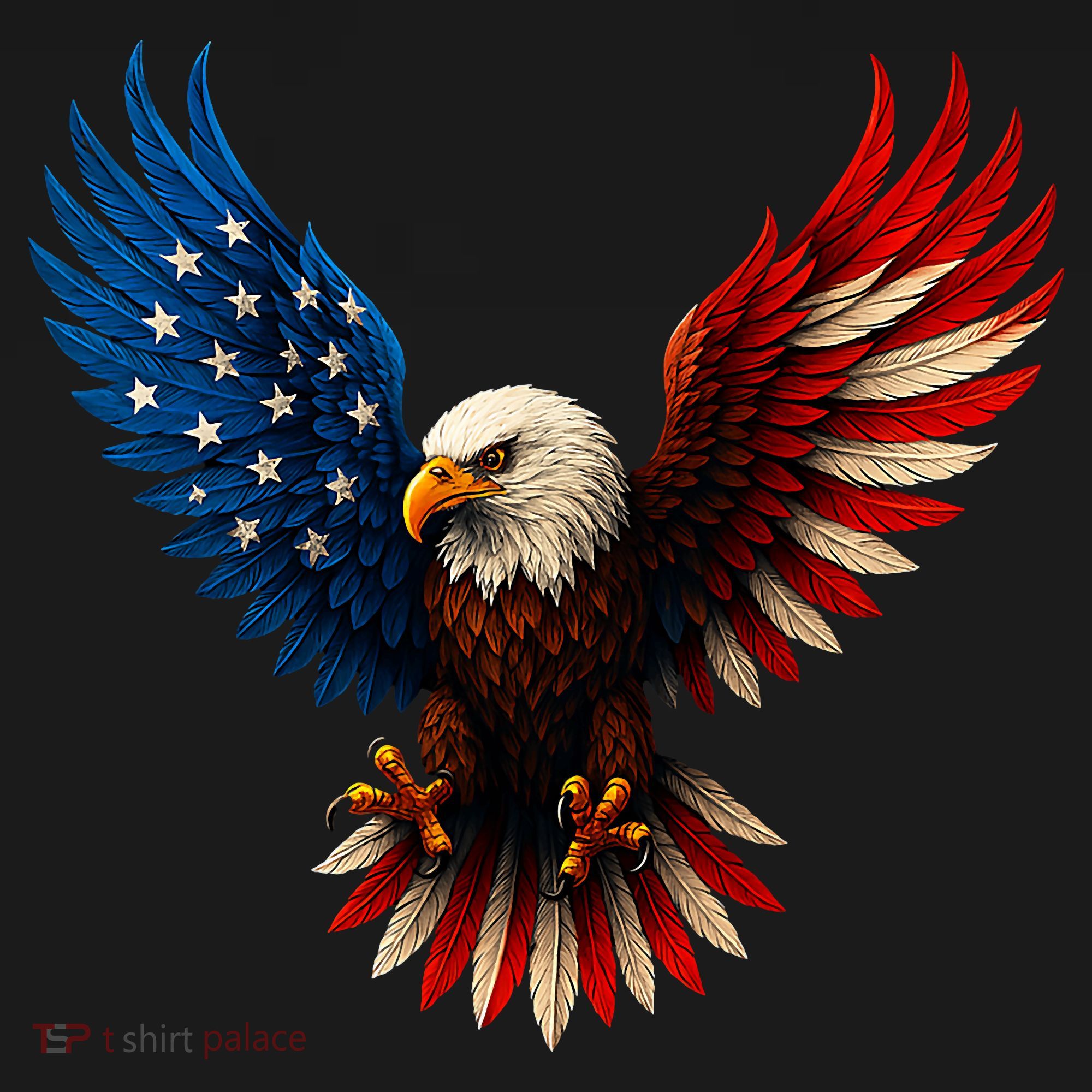 American Flag Bald Eagle Patriotic Eagle 4th Of July USA  Coaster
