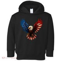 American Flag Bald Eagle Patriotic Eagle 4th Of July USA  Toddler Hoodie thumb 0