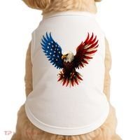 American Flag Bald Eagle Patriotic Eagle 4th Of July USA  Doggie Tank thumb 0