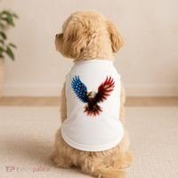 American Flag Bald Eagle Patriotic Eagle 4th Of July USA  Doggie Tank thumb 2