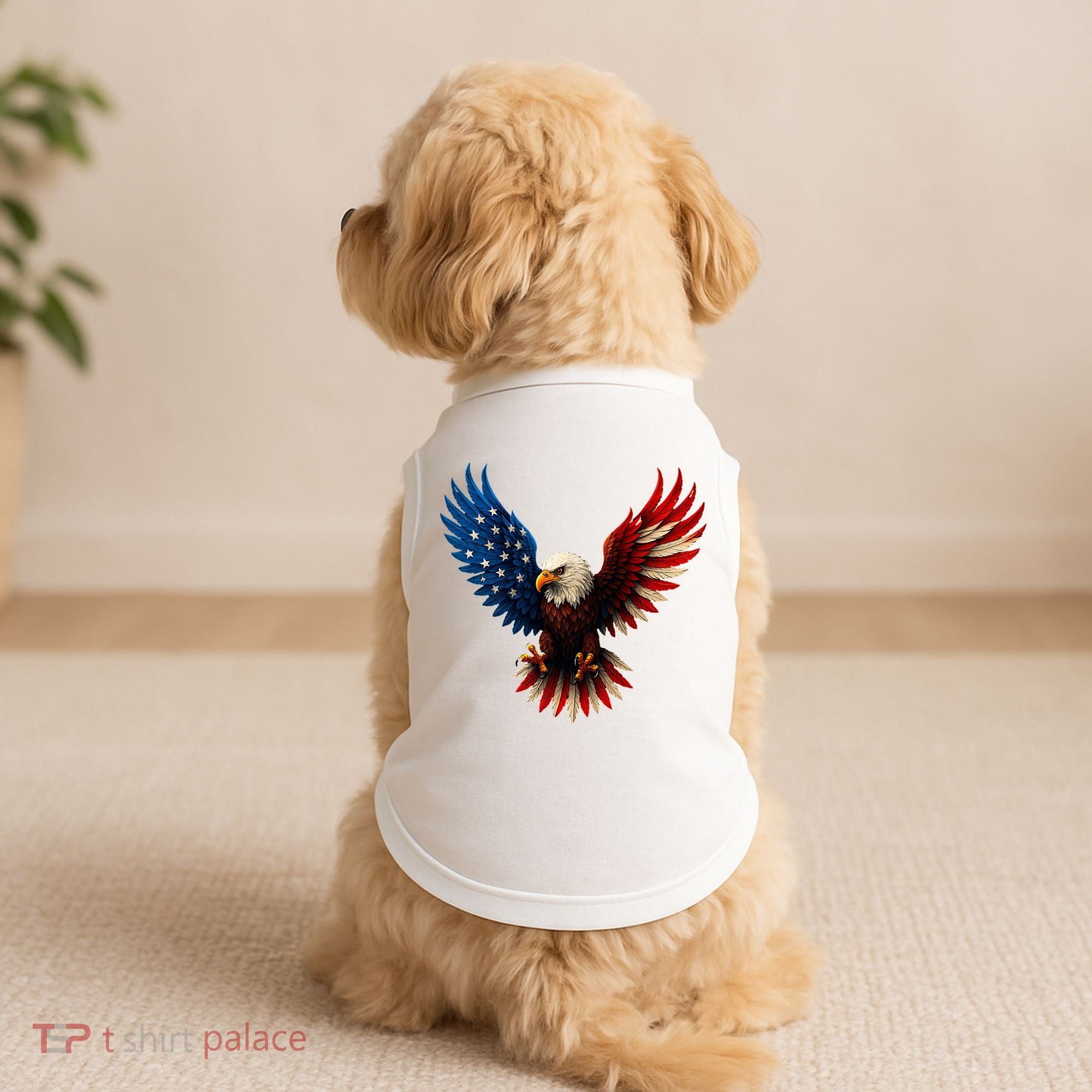 American Flag Bald Eagle Patriotic Eagle 4th Of July USA  Doggie Tank