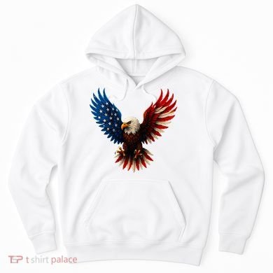 American Flag Bald Eagle Patriotic Eagle 4th Of July USA  Hoodie