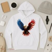 American Flag Bald Eagle Patriotic Eagle 4th Of July USA  Hoodie thumb 3