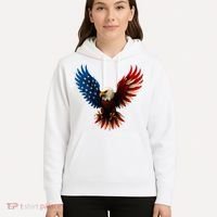 American Flag Bald Eagle Patriotic Eagle 4th Of July USA  Hoodie thumb 5