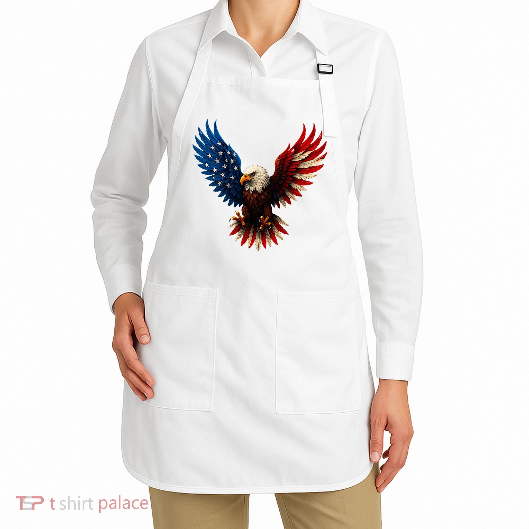 American Flag Bald Eagle Patriotic Eagle 4th Of July USA  Apron