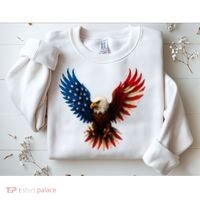 American Flag Bald Eagle Patriotic Eagle 4th Of July USA  Sweatshirt thumb 2