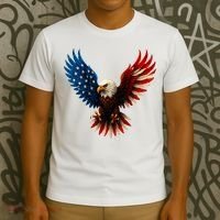 American Flag Bald Eagle Patriotic Eagle 4th Of July USA  T-Shirt thumb 3