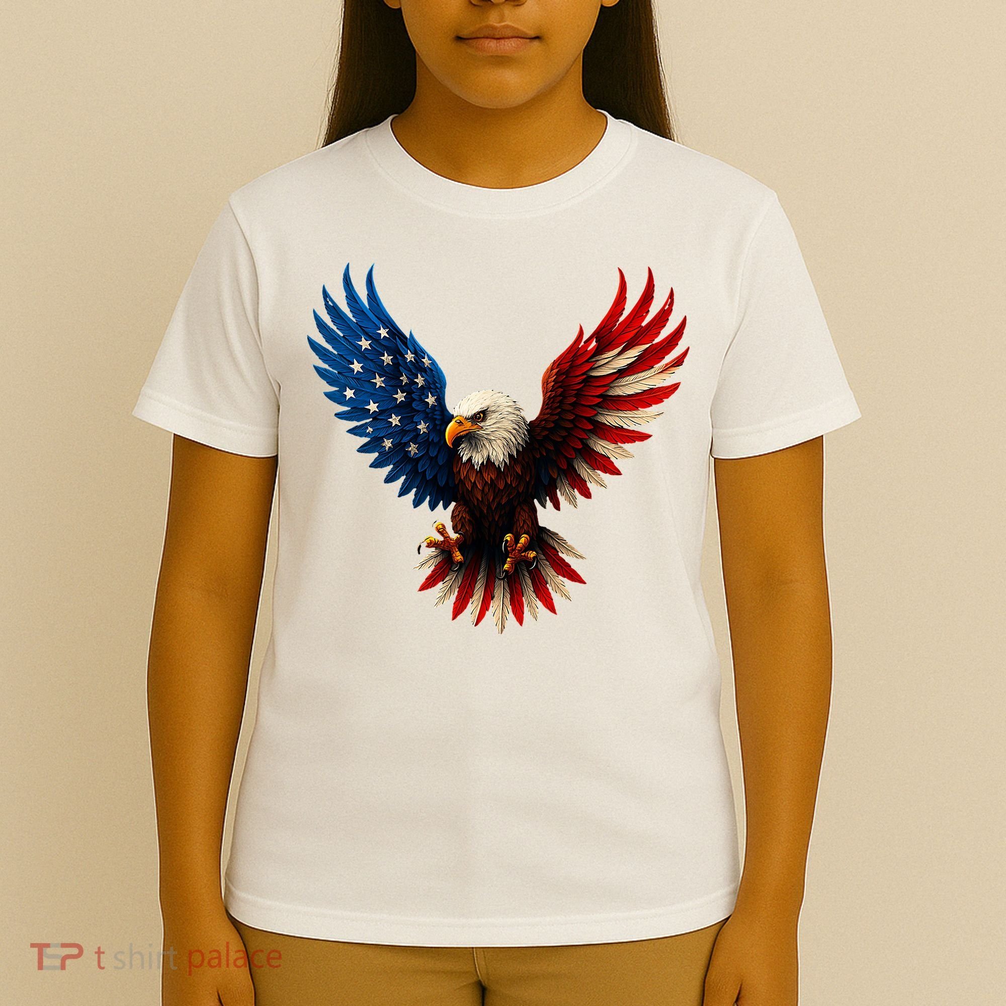 American Flag Bald Eagle Patriotic Eagle 4th Of July USA  T-Shirt