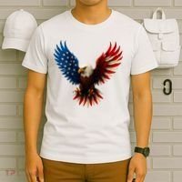 American Flag Bald Eagle Patriotic Eagle 4th Of July USA  T-Shirt thumb 6