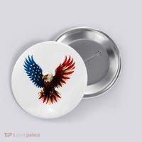 American Flag Bald Eagle Patriotic Eagle 4th Of July USA  Button thumb 0