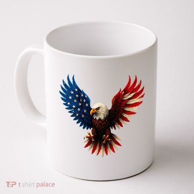 American Flag Bald Eagle Patriotic Eagle 4th Of July USA  Coffee Mug